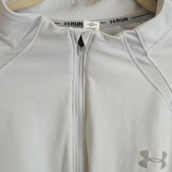 Under Armour Womens Light Gray Quarter-Zip Pullover - Picture 3 of 9